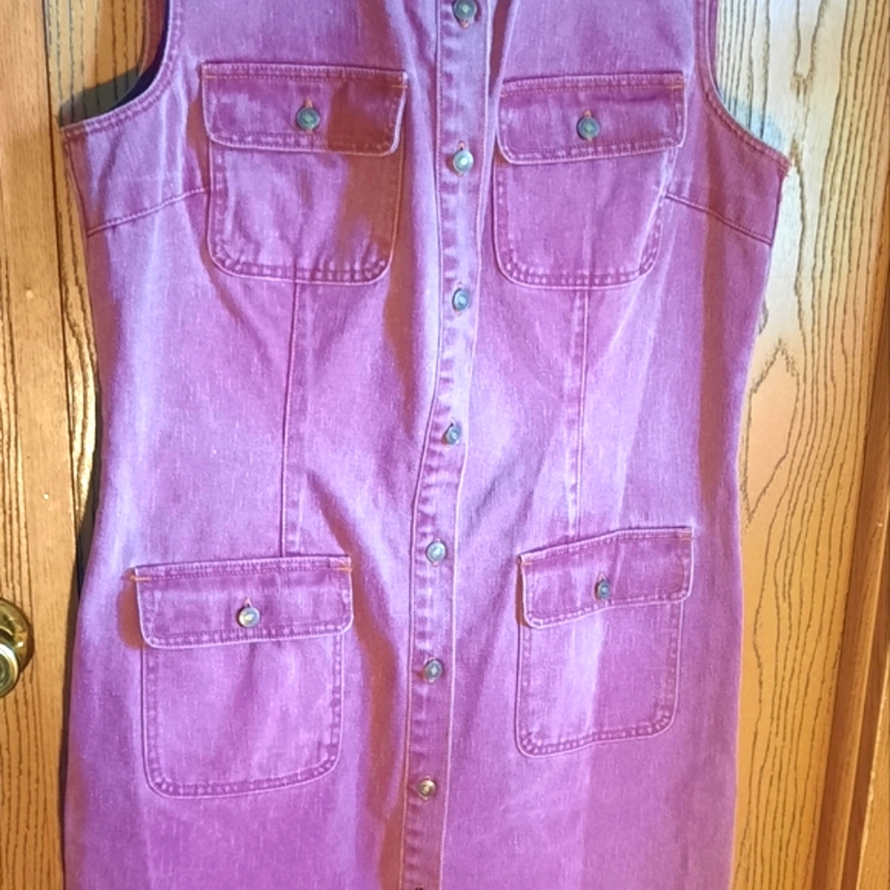 Vintage Newport News Jeanology Collection Purple Denium Dress - Picture 7 of 12